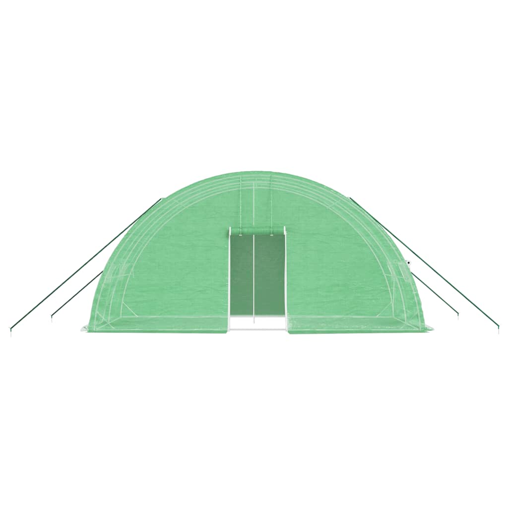 vidaXL Invernadero con estructura de acero verde 12 m² 6x2x2,85 m