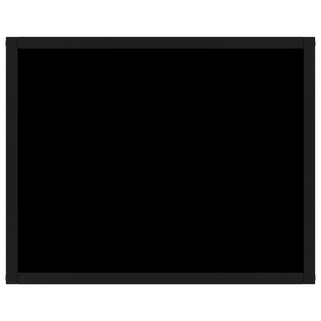 vidaXL Mesa de consola negro vidrio templado 50x40x40 cm