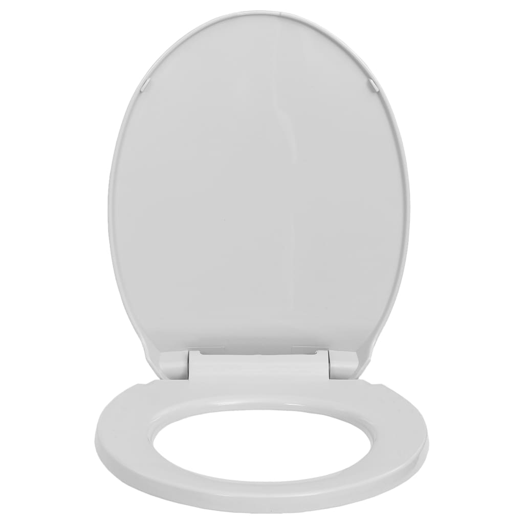 vidaXL Tapa de WC cierre suave desenganche rápido ovalada gris claro