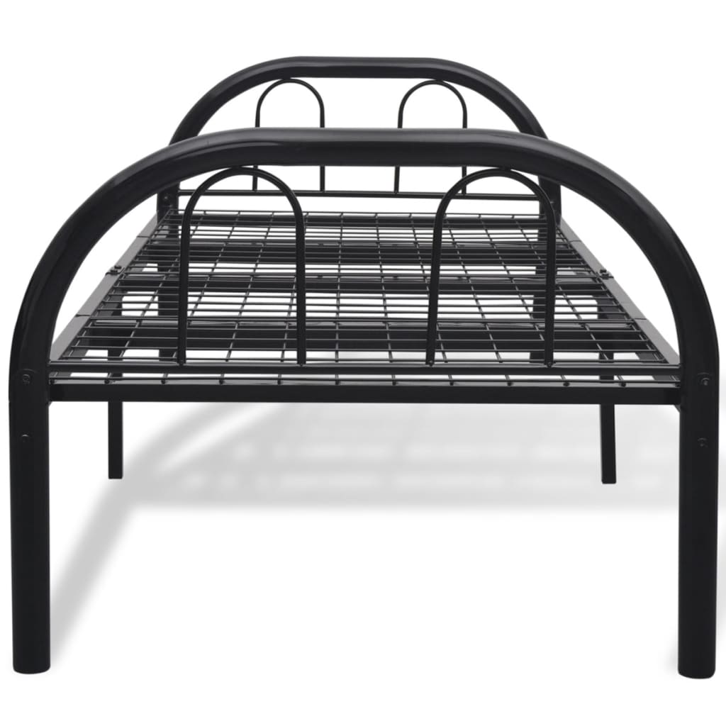 vidaXL Estructura de cama de metal negra 75x200 cm