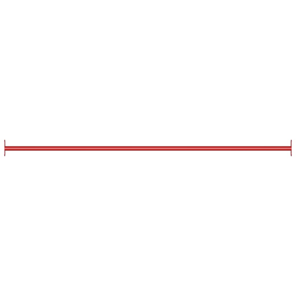 vidaXL Barra horizontal de gimnasia de acero rojo 125 cm
