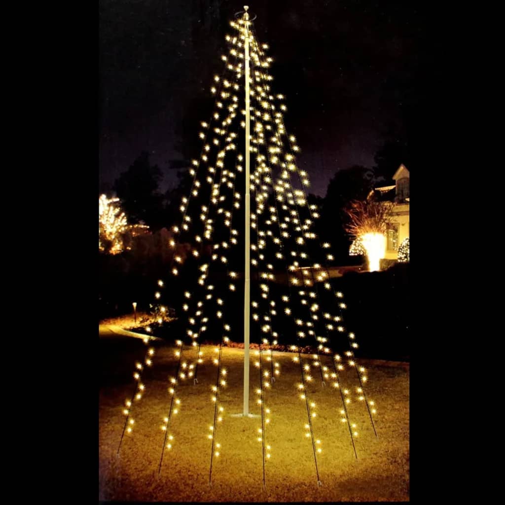 Ambiance Luz de asta de bandera de Navidad con 192 LEDs 208 cm