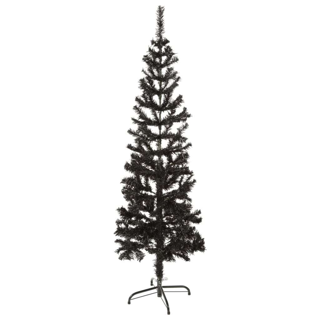 vidaXL Árbol de Navidad delgado negro 120 cm
