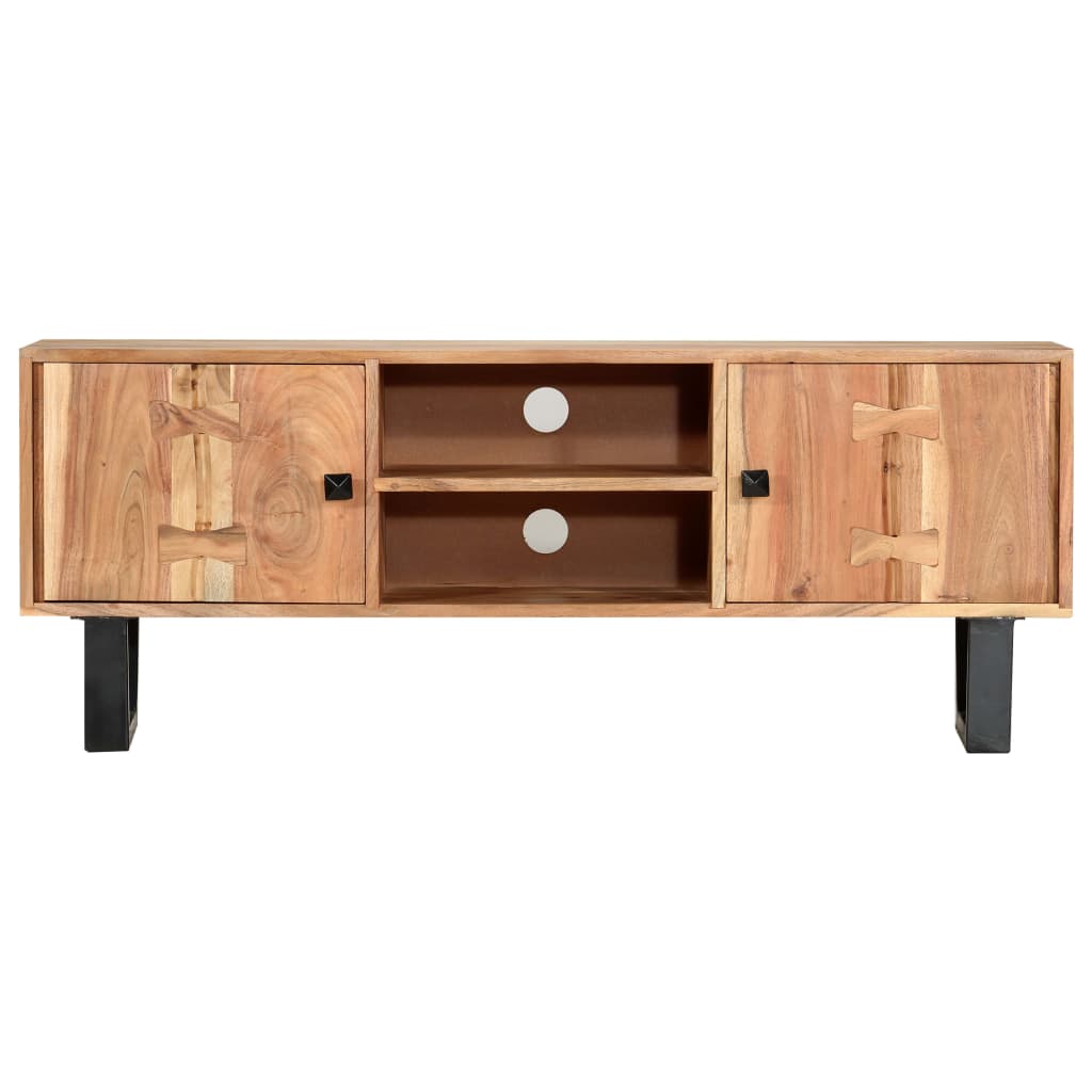 vidaXL Mueble para TV de madera maciza de acacia 118x30x45 cm