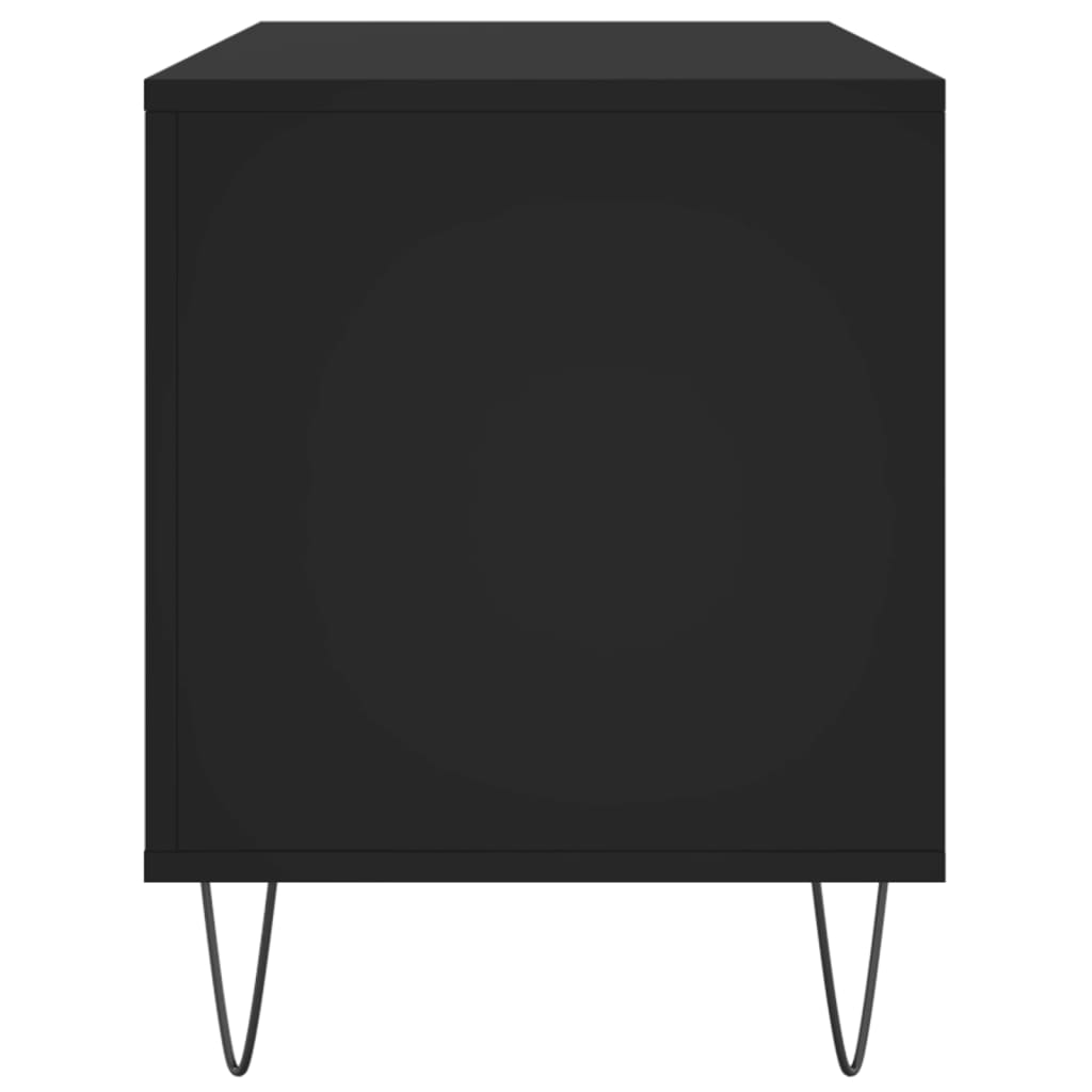 vidaXL Mueble para discos madera contrachapada negro 100x38x48 cm