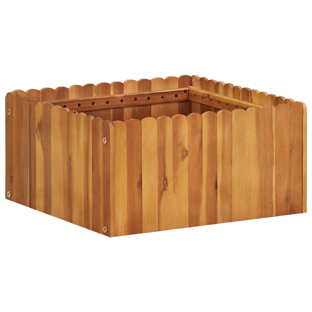vidaXL Arriate de madera maciza de acacia 50x50x25 cm
