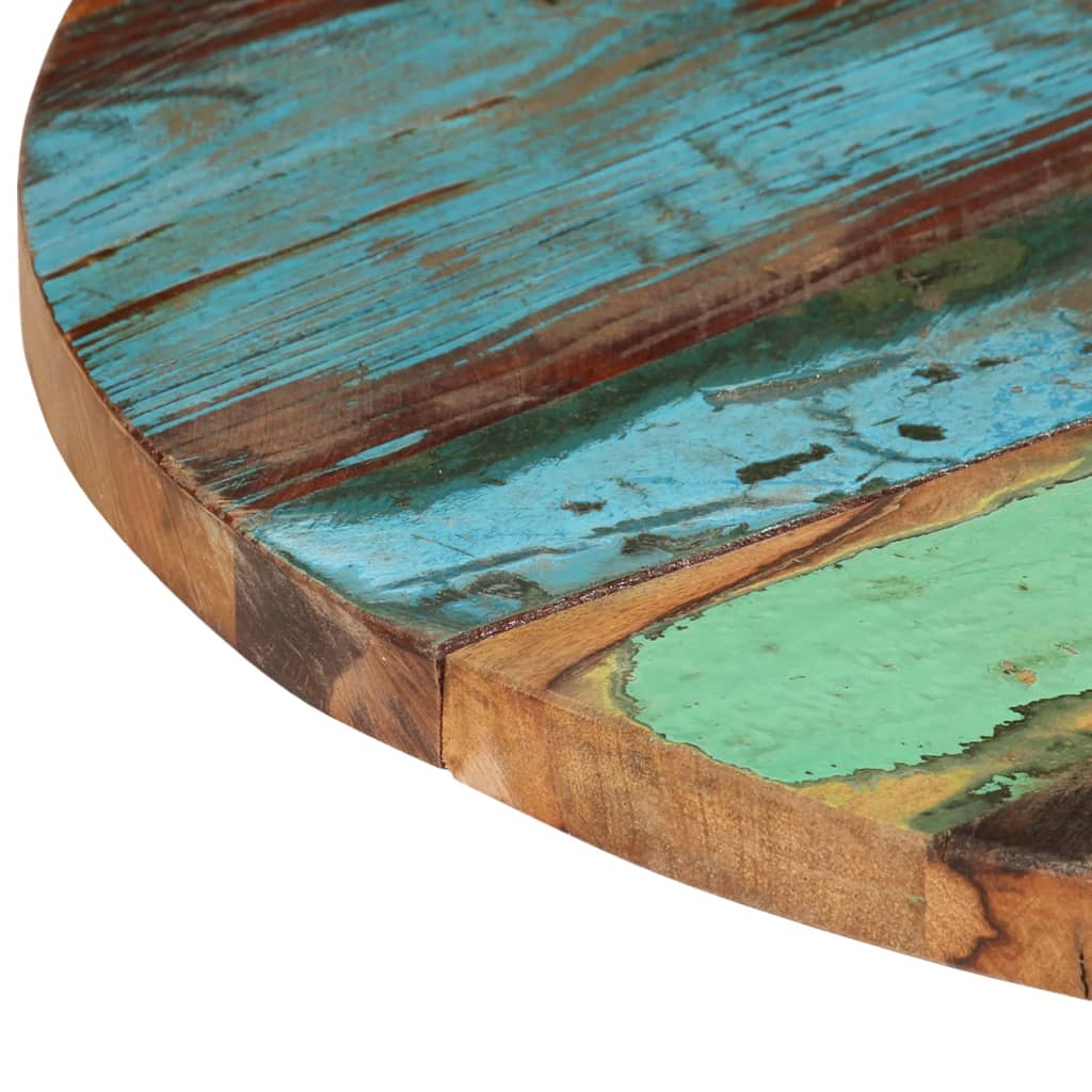 vidaXL Tablero de mesa madera maciza reciclada Ø60x(2,5-2,7) cm