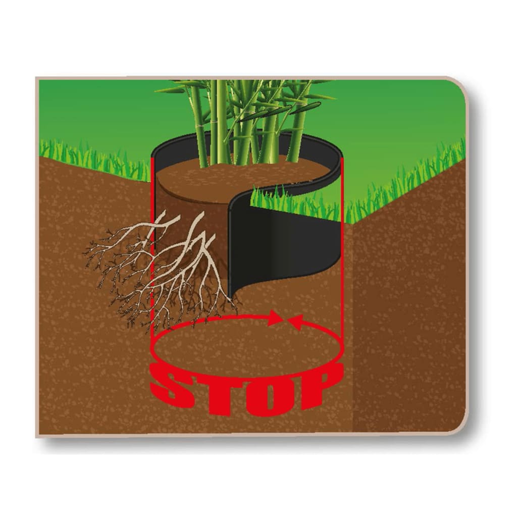 Lona negra protectora para raíces HDPE, 0,7 x 5 m Nature 6030227