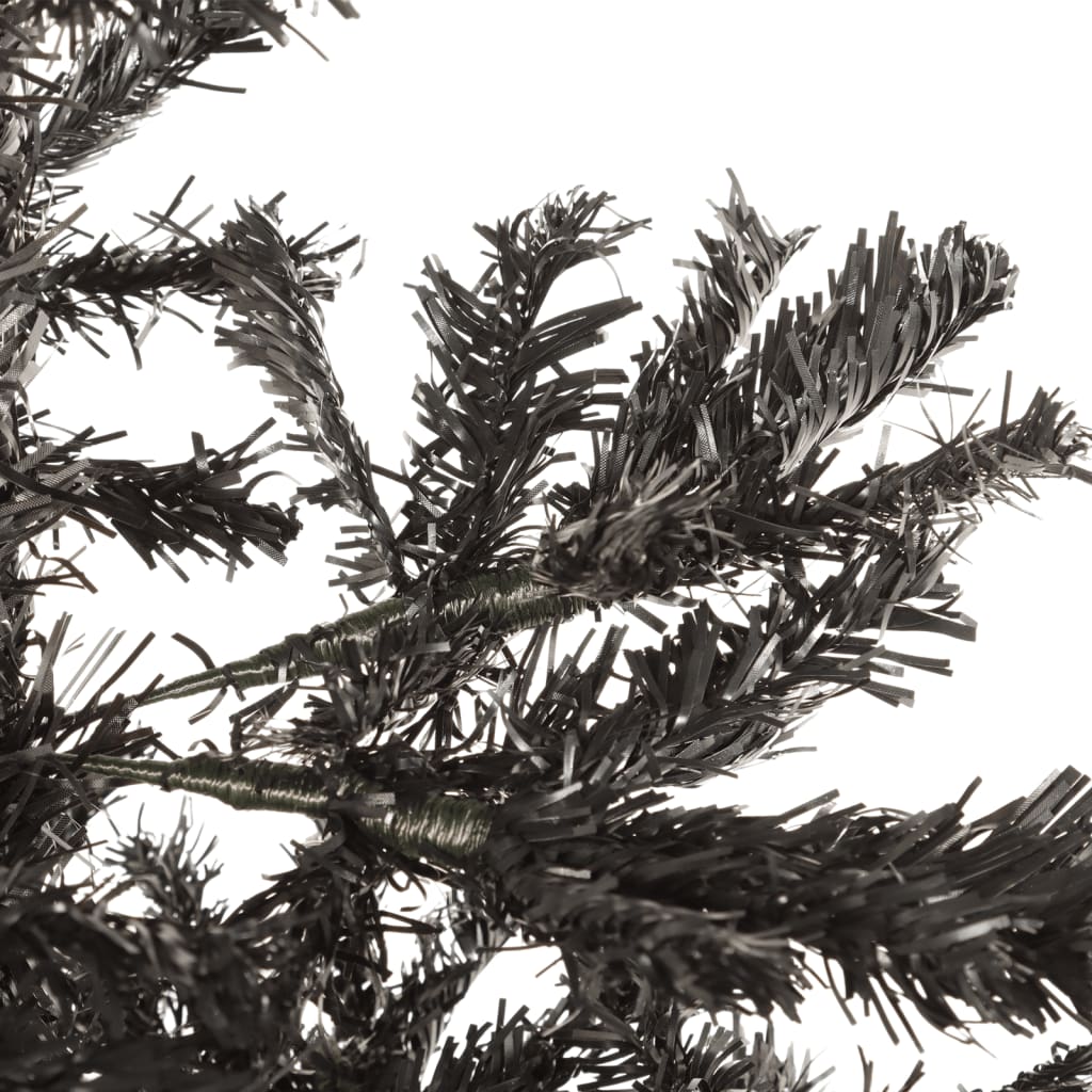 vidaXL Árbol de Navidad delgado negro 240 cm