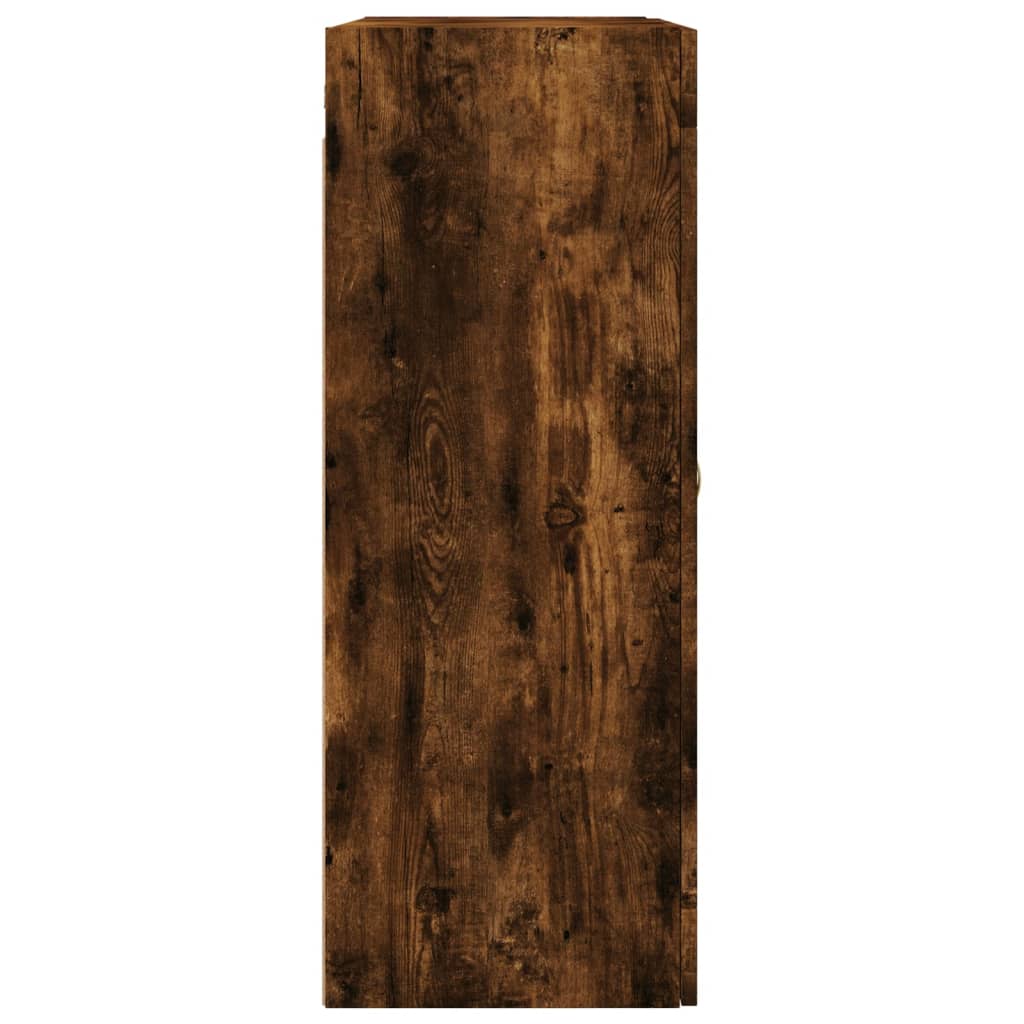 vidaXL Armarios de pared 2 uds madera de ingeniería roble ahumado