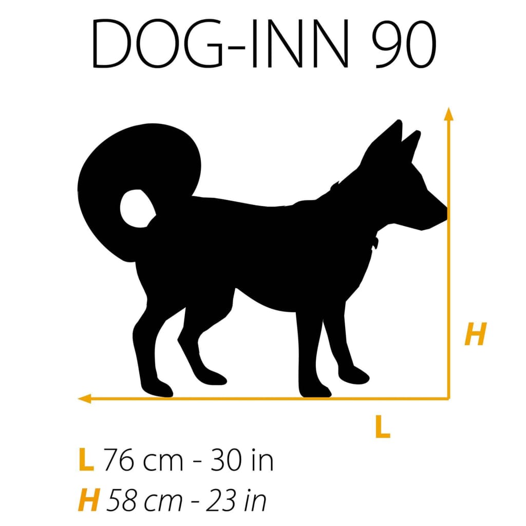 Ferplast Jaula para perros Dog-Inn 90 gris 92,7x58,1x62,5 cm