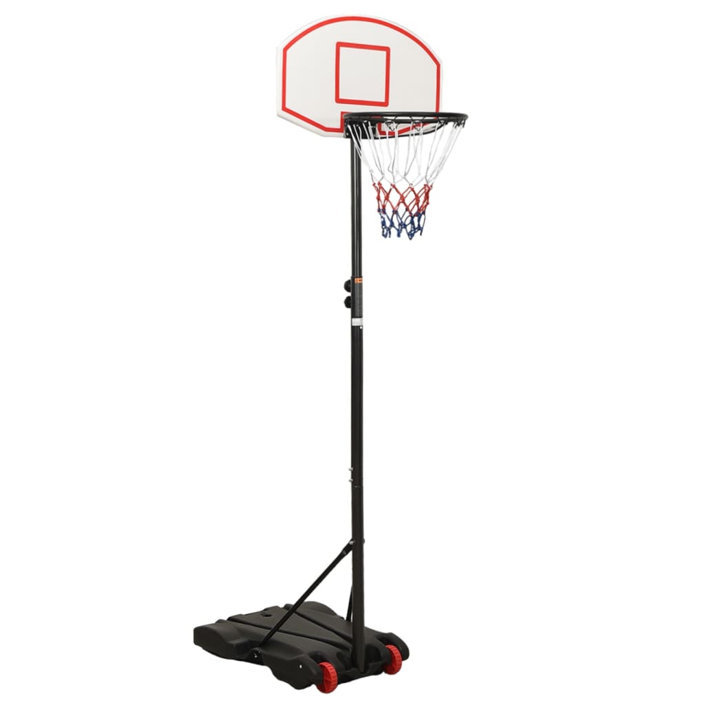 vidaXL Canasta de baloncesto polietileno blanco 216-250 cm