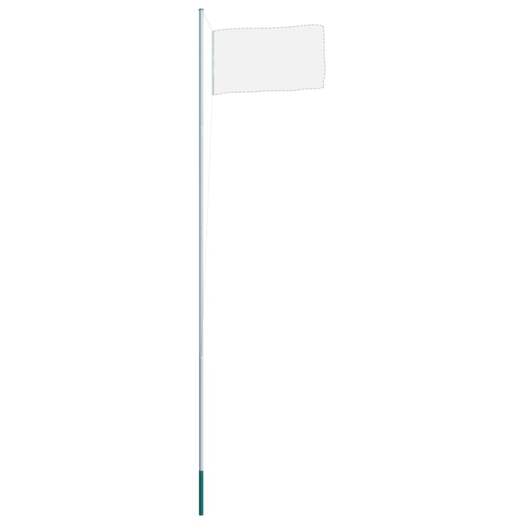 vidaXL Asta de bandera seccional de aluminio 6,2 m