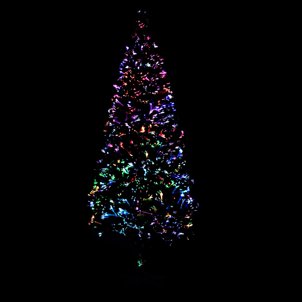 vidaXL Árbol de Navidad artificial y soporte fibra óptica verde 240 cm
