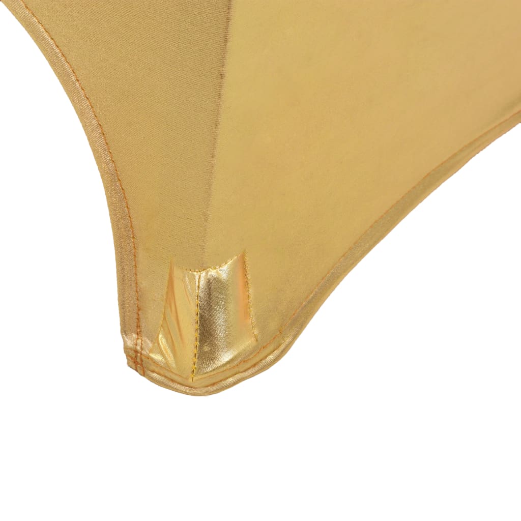 vidaXL Fundas de mesa elásticas 2 uds 60 cm dorado