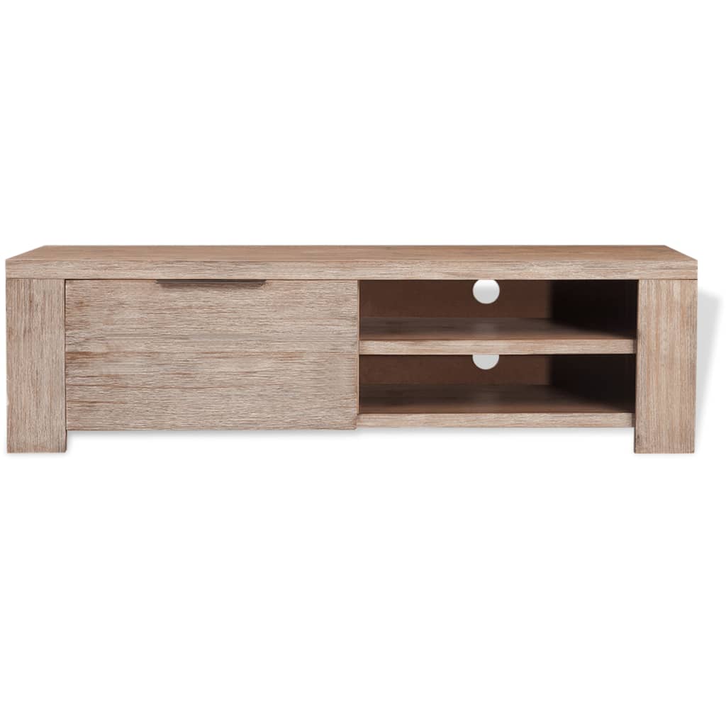 vidaXL Mueble para la TV de madera de acacia cepillada 140x45x40 cm