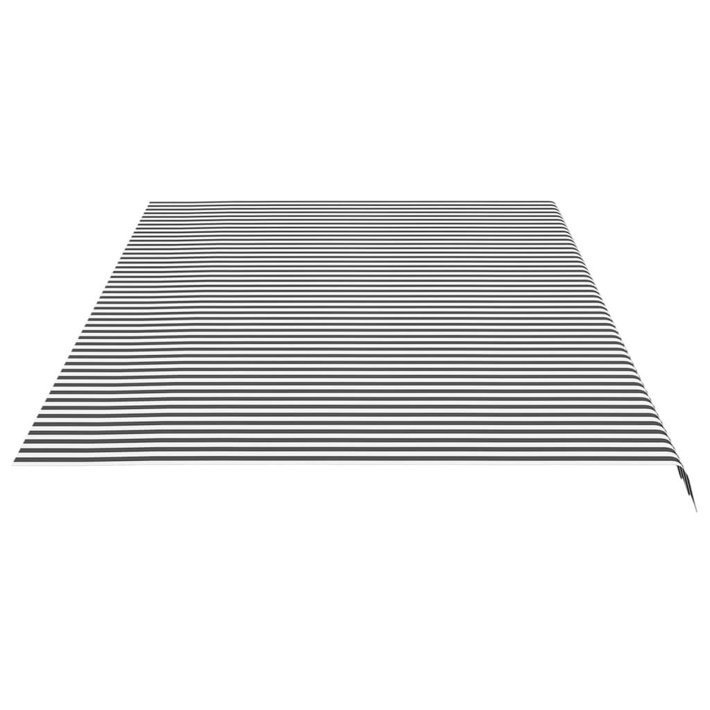 vidaXL Tela de repuesto para toldo gris antracita y blanco 6x3 m