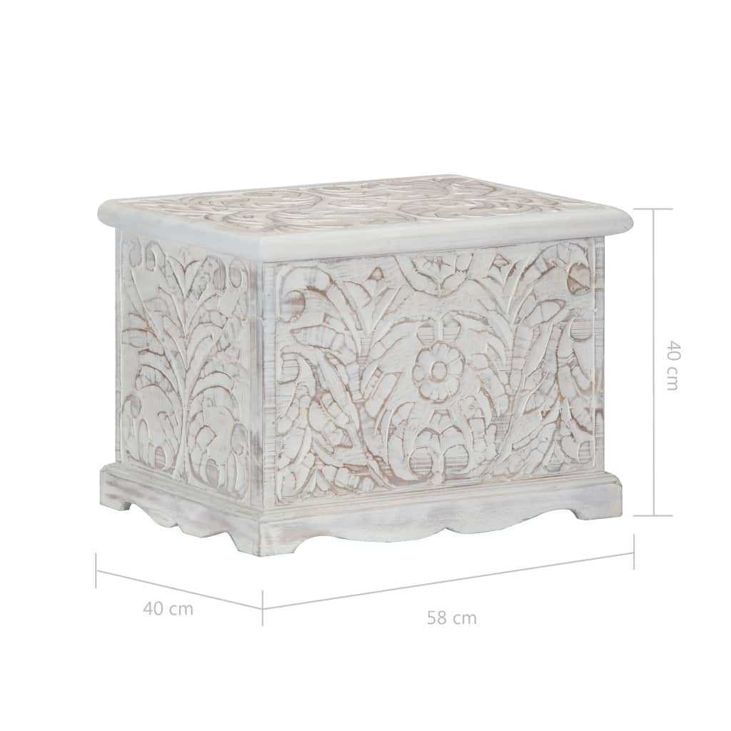 vidaXL Caja de almacenaje de madera maciza de acacia 58x40x40 cm