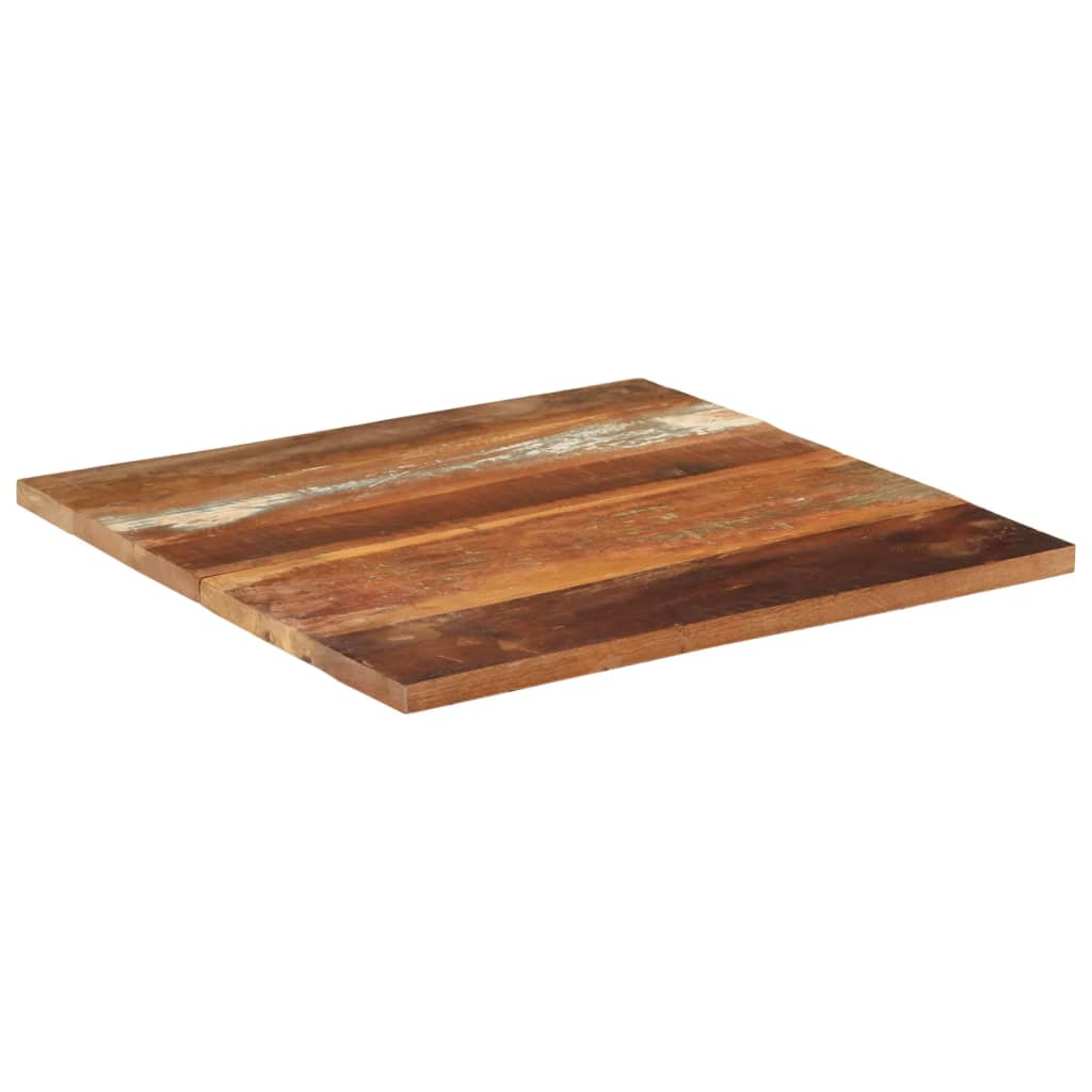 vidaXL Tablero de mesa madera maciza reciclada 70x70x(2,5-2,7) cm