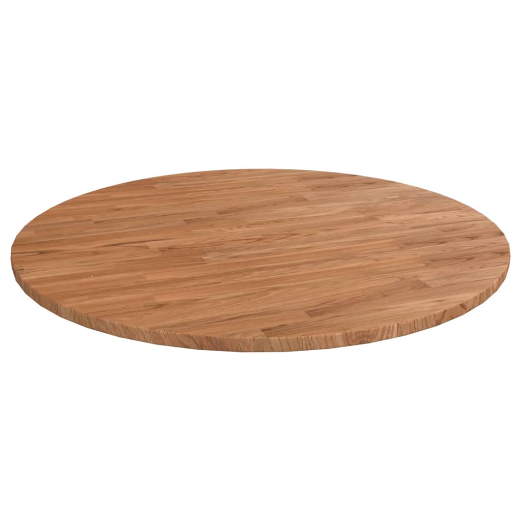 vidaXL Tablero de mesa redonda madera de roble marrón claro Ø70x1,5 cm