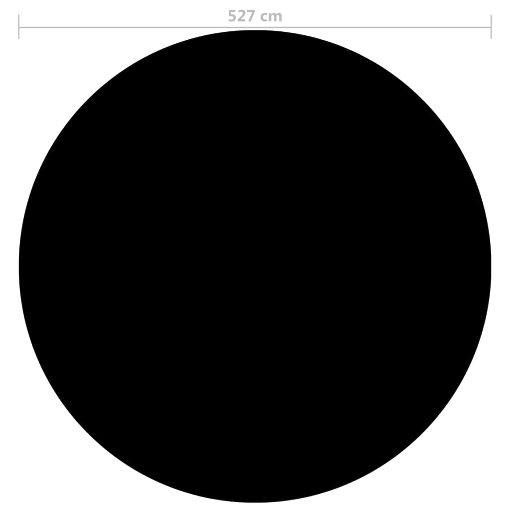 vidaXL Cubierta de piscina PE negro 527 cm