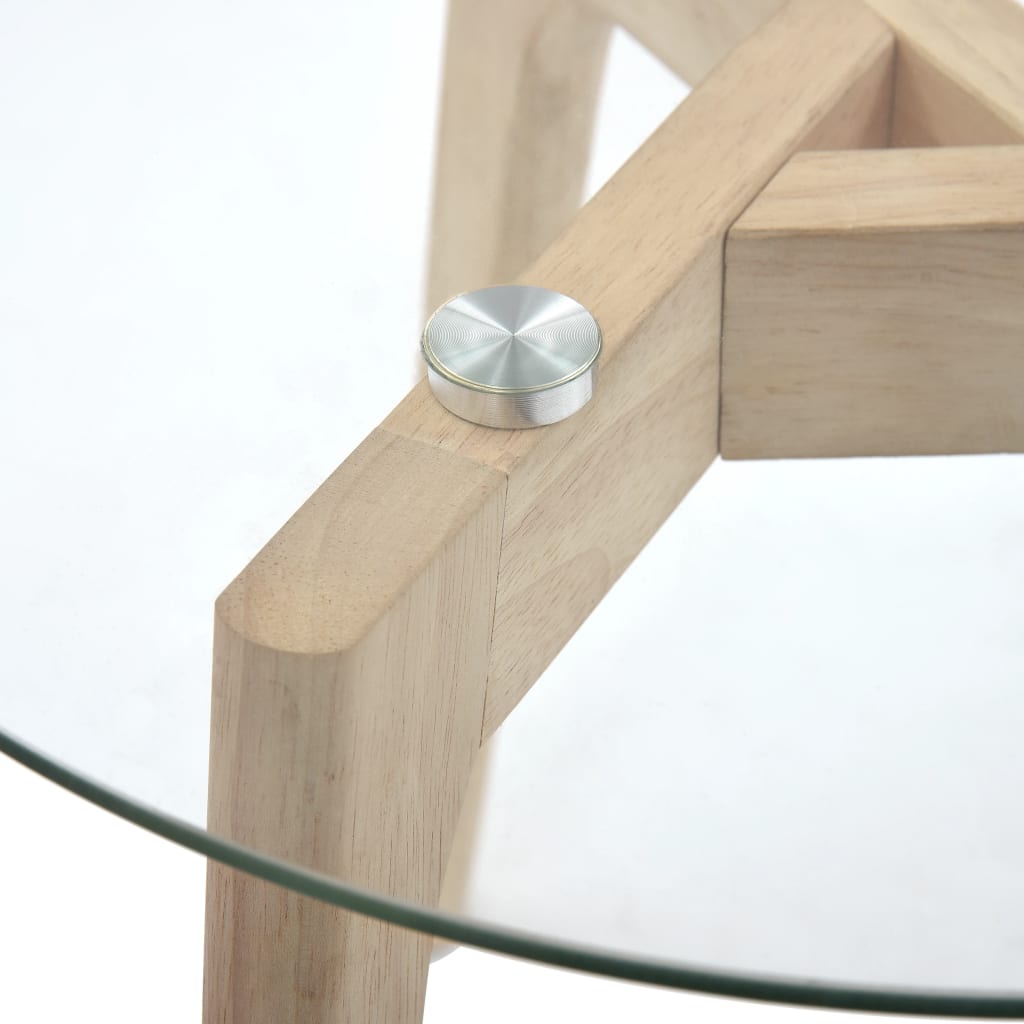vidaXL Set de mesas auxiliares 2 piezas vidrio templado