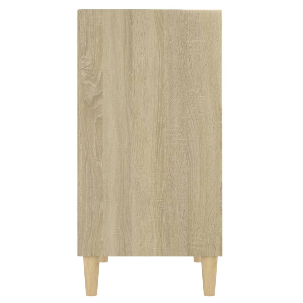 vidaXL Aparador madera contrachapada blanco y roble Sonoma 57x35x70 cm