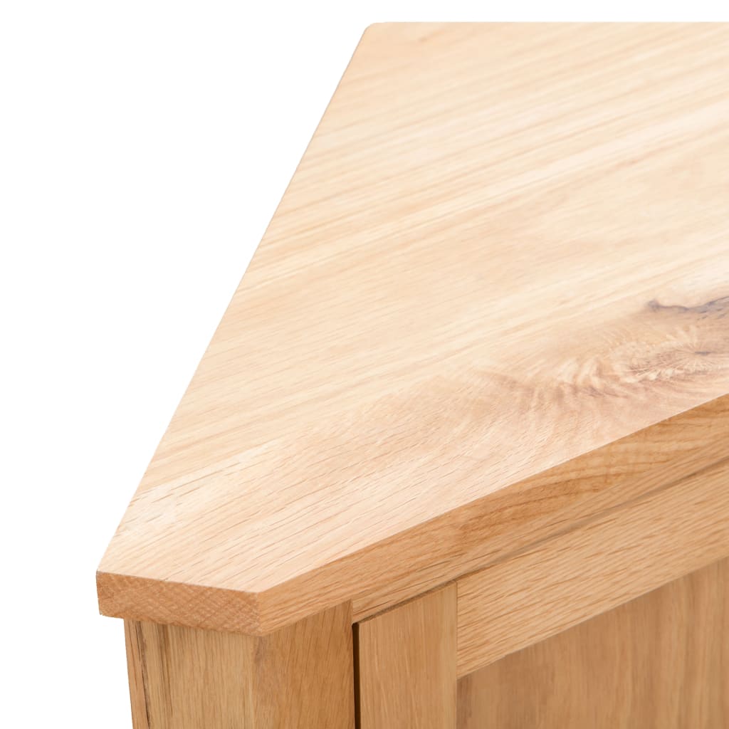vidaXL Armario de esquina de madera maciza de roble 59x45x80 cm