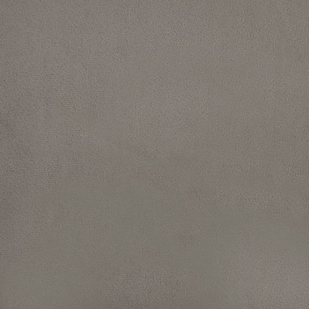 vidaXL Sofá de 2 plazas de terciopelo gris claro 120 cm
