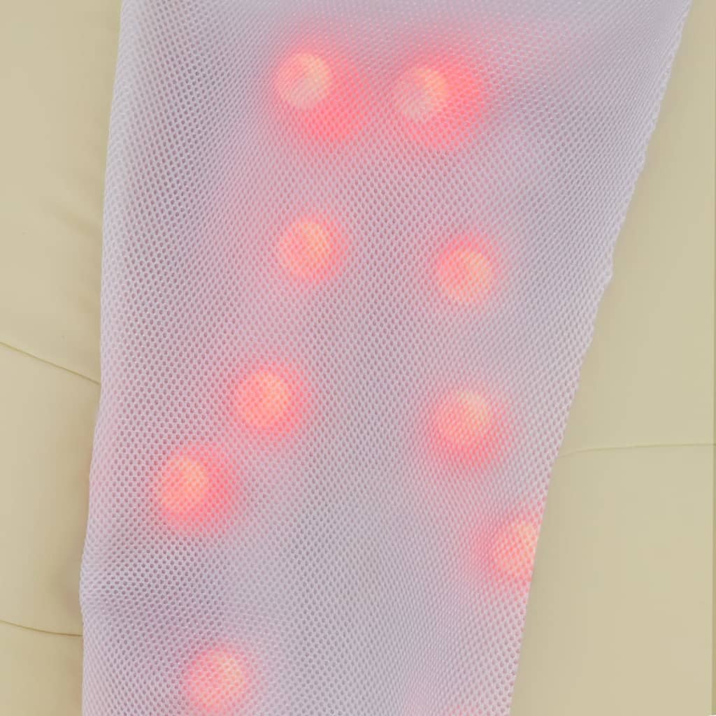 vidaXL Sillón de masaje shiatsu de cuero sintético color crema