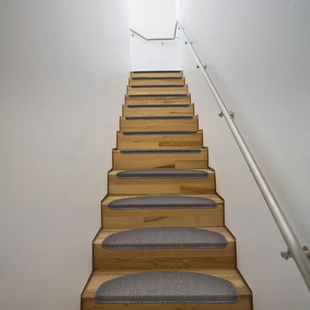 Alfombrillas de escalera, color moca, 15 unidades, 64,5 cm x 25,5 cm