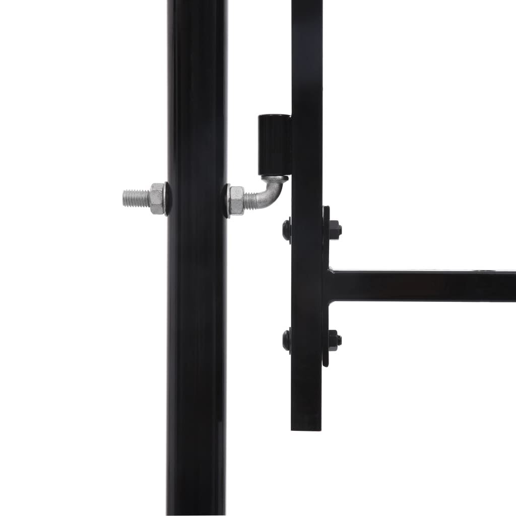 vidaXL Cancela de valla doble puerta con puntas acero negro 3x1,5 m