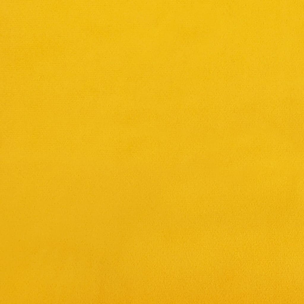 vidaXL Reposapiés de terciopelo amarillo 78x56x32 cm