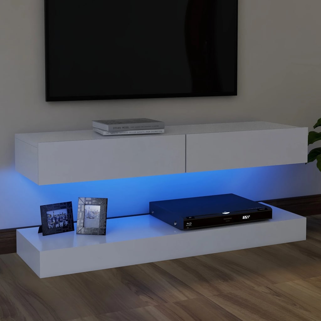 vidaXL Mueble para TV con luces LED blanco 120x35 cm