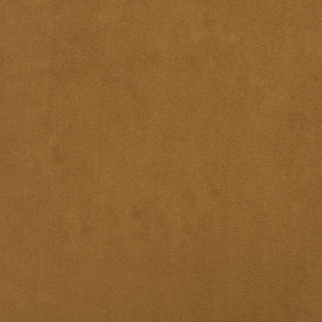 vidaXL Sofá de 3 plazas con taburete de terciopelo marrón 180 cm