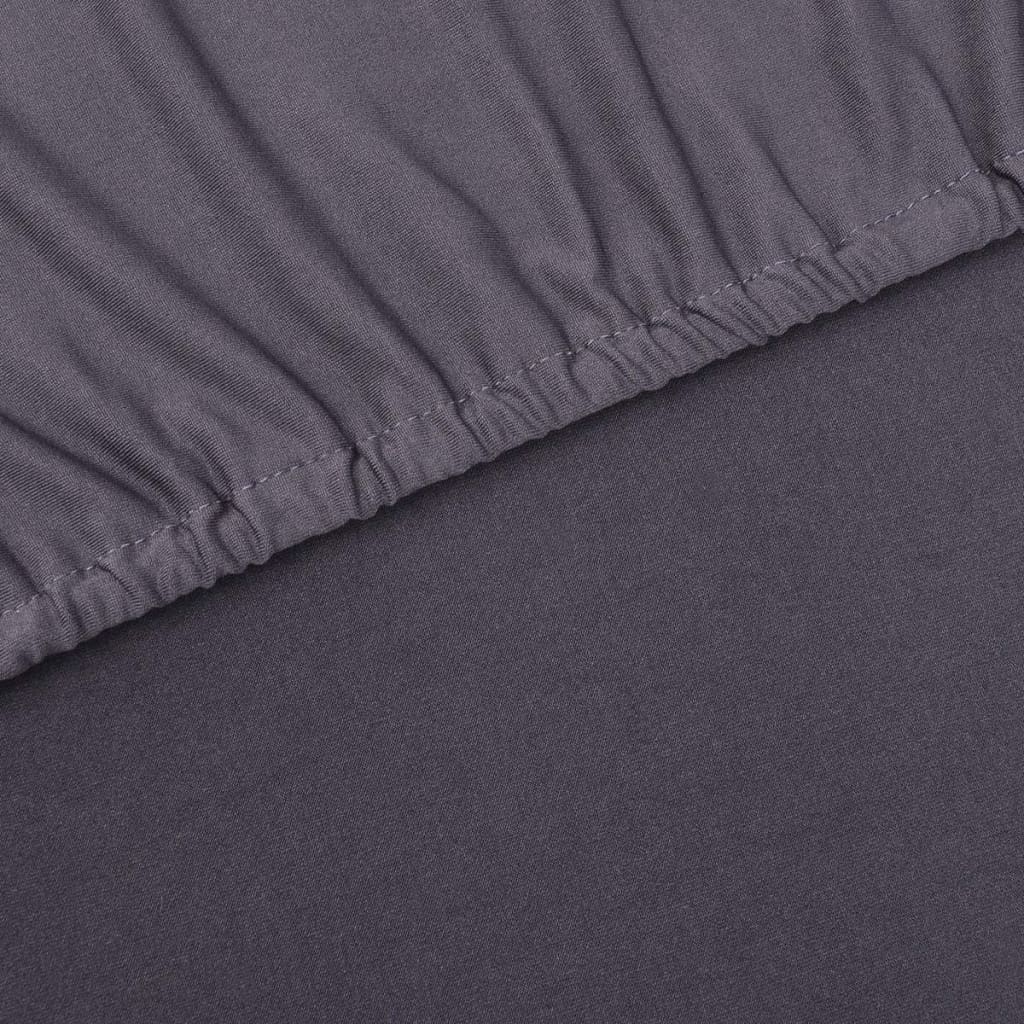 vidaXL Funda para sofá elástica tela jersey poliéster gris antracita