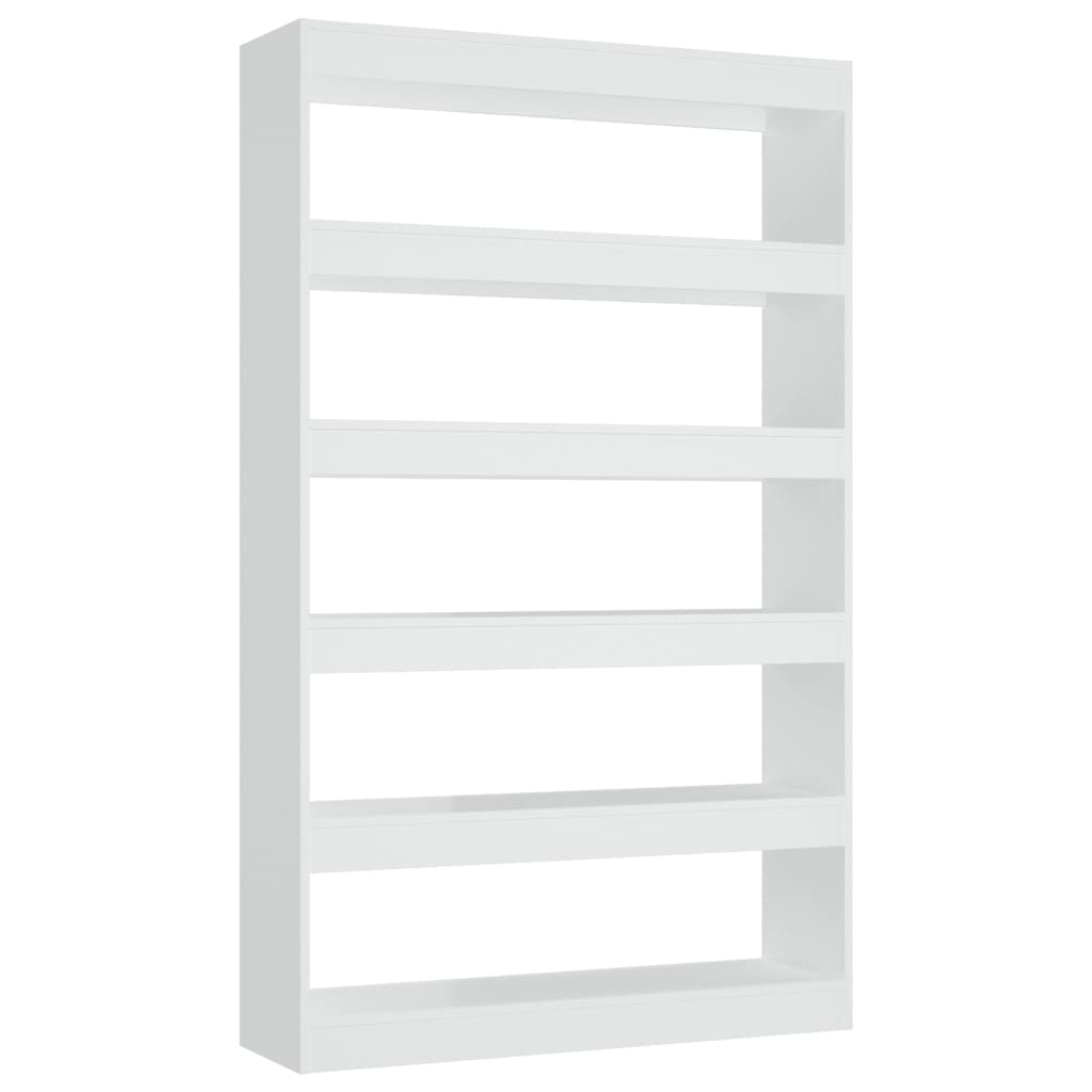 vidaXL Estantería de libros/divisor de espacios blanco 100x30x166 cm