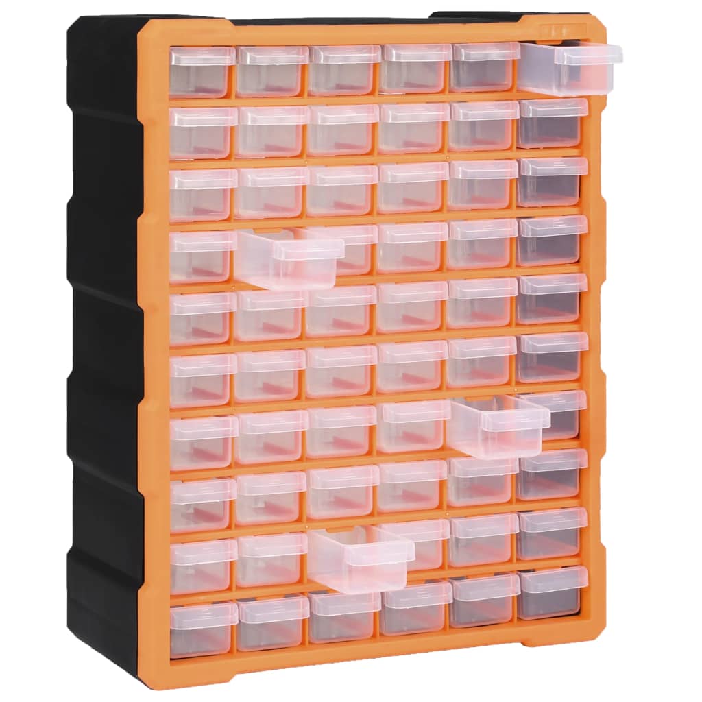 vidaXL Organizador multicajones con 60 cajones 38x16x47,5 cm