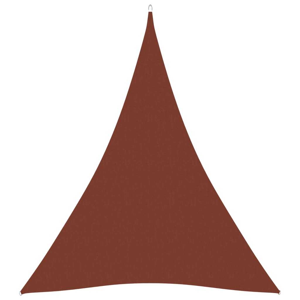 vidaXL Toldo de vela triangular tela Oxford terracota 3x4x4 m