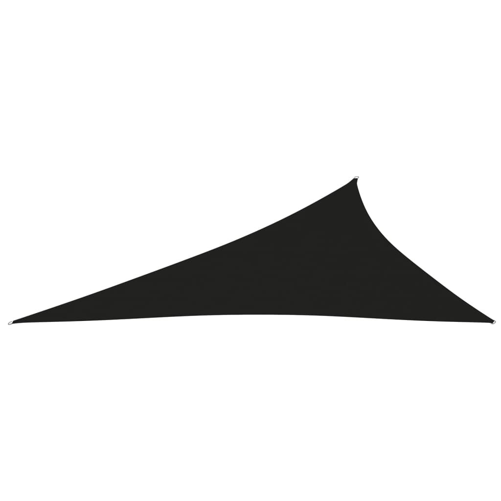 vidaXL Toldo de vela triangular tela Oxford negro 4x5x6,4 m