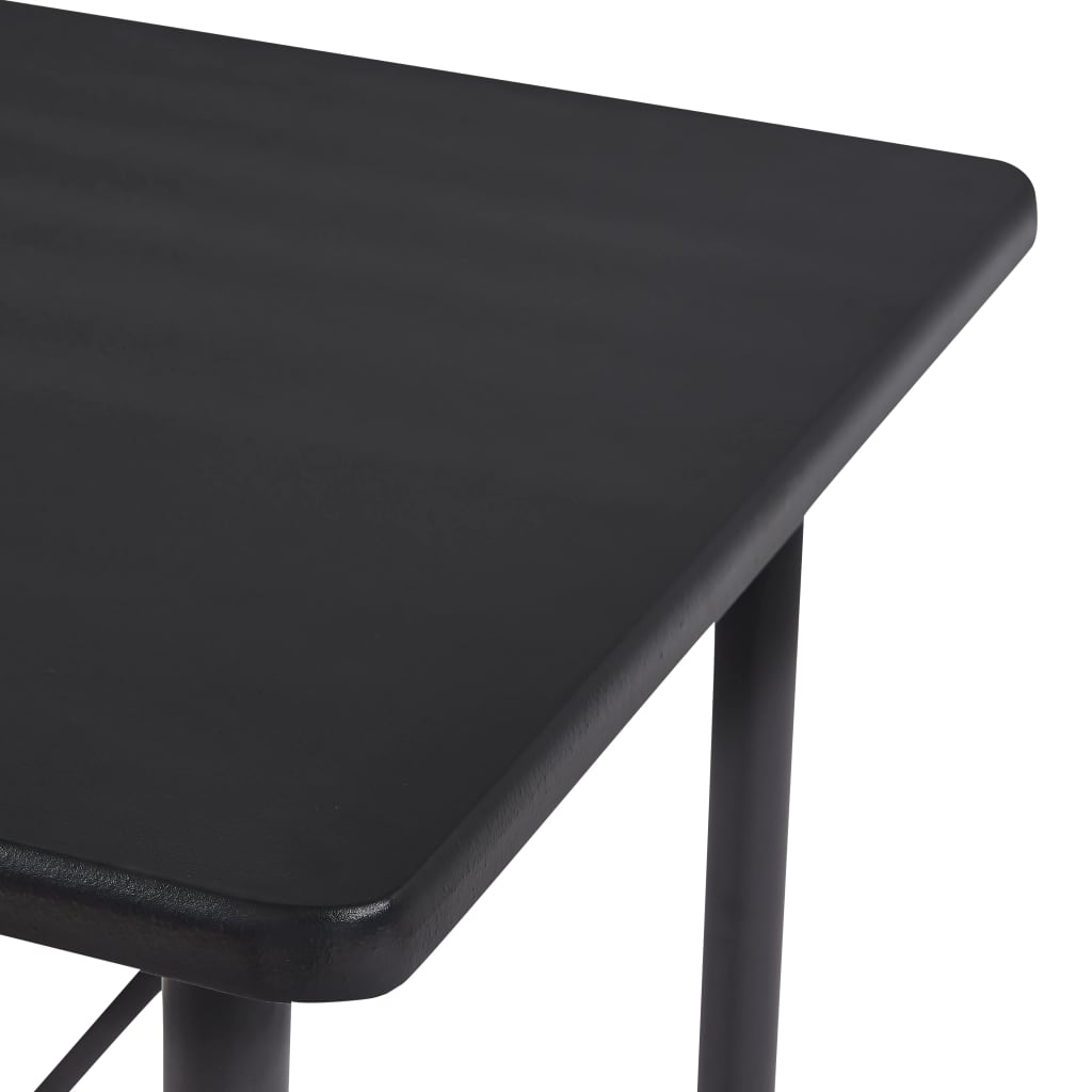 vidaXL Juego de mesa alta y taburetes 5 piezas cuero sintético gris