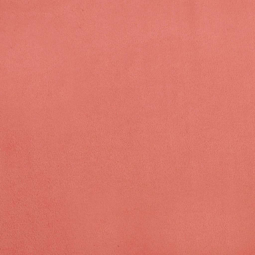 vidaXL Silla mecedora con reposapiés terciopelo rosa