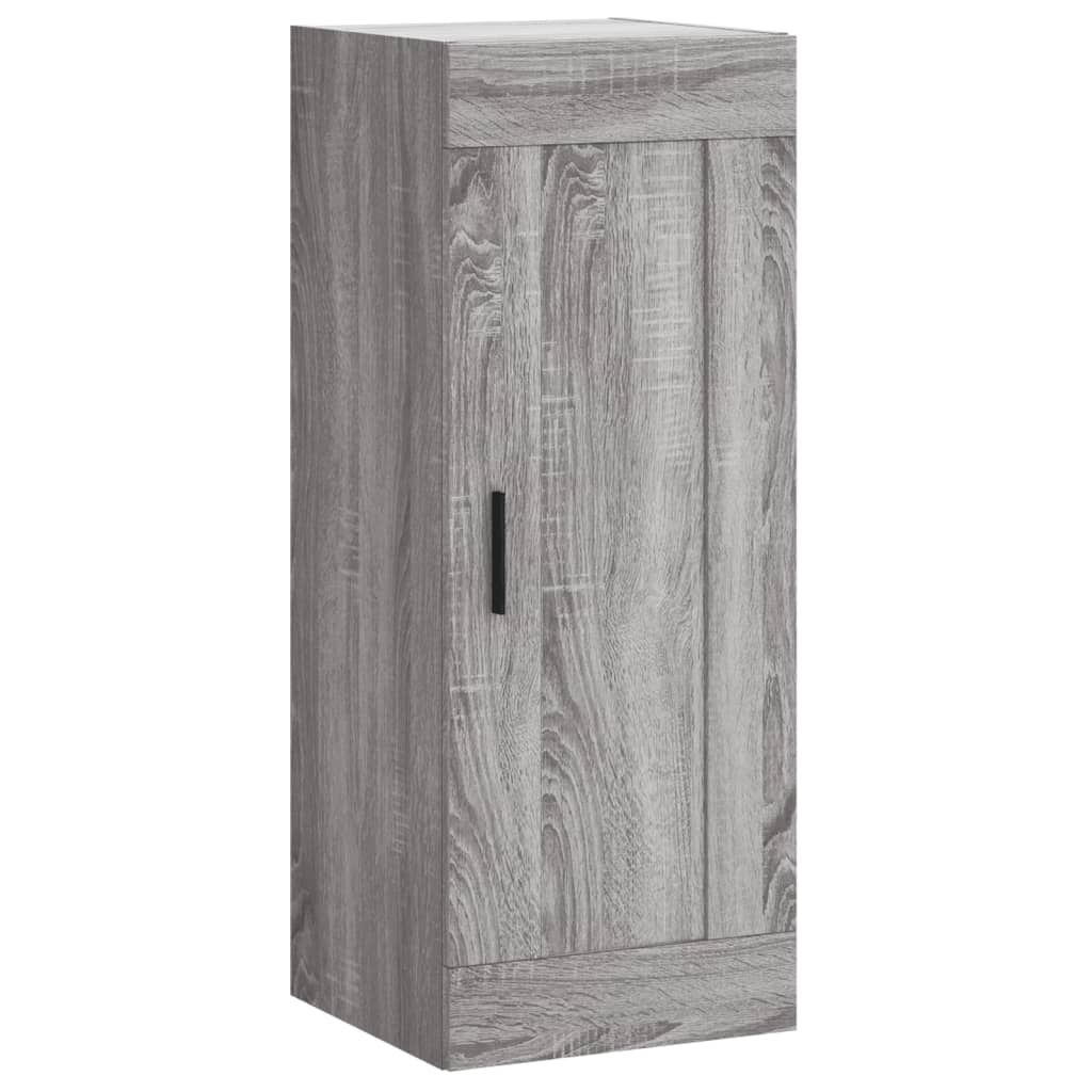 vidaXL Aparador alto madera contrachapada gris Sonoma 34,5x34x180 cm