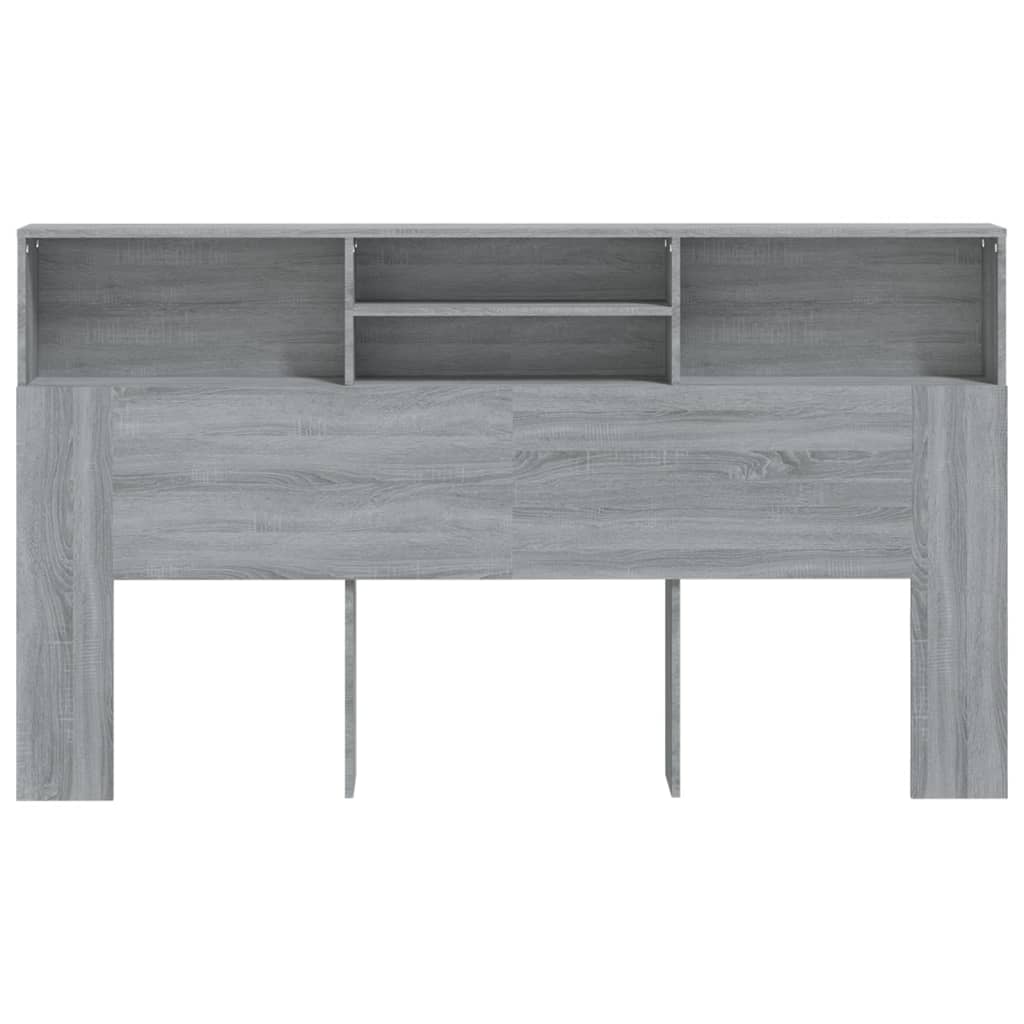 vidaXL Mueble cabecero gris Sonoma 180x19x103,5 cm