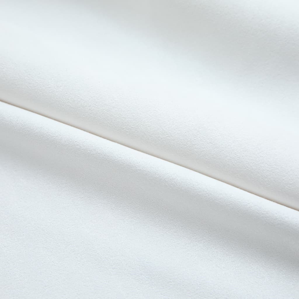 vidaXL Cortinas opacas con ganchos 2 piezas blanco crudo 140x225 cm