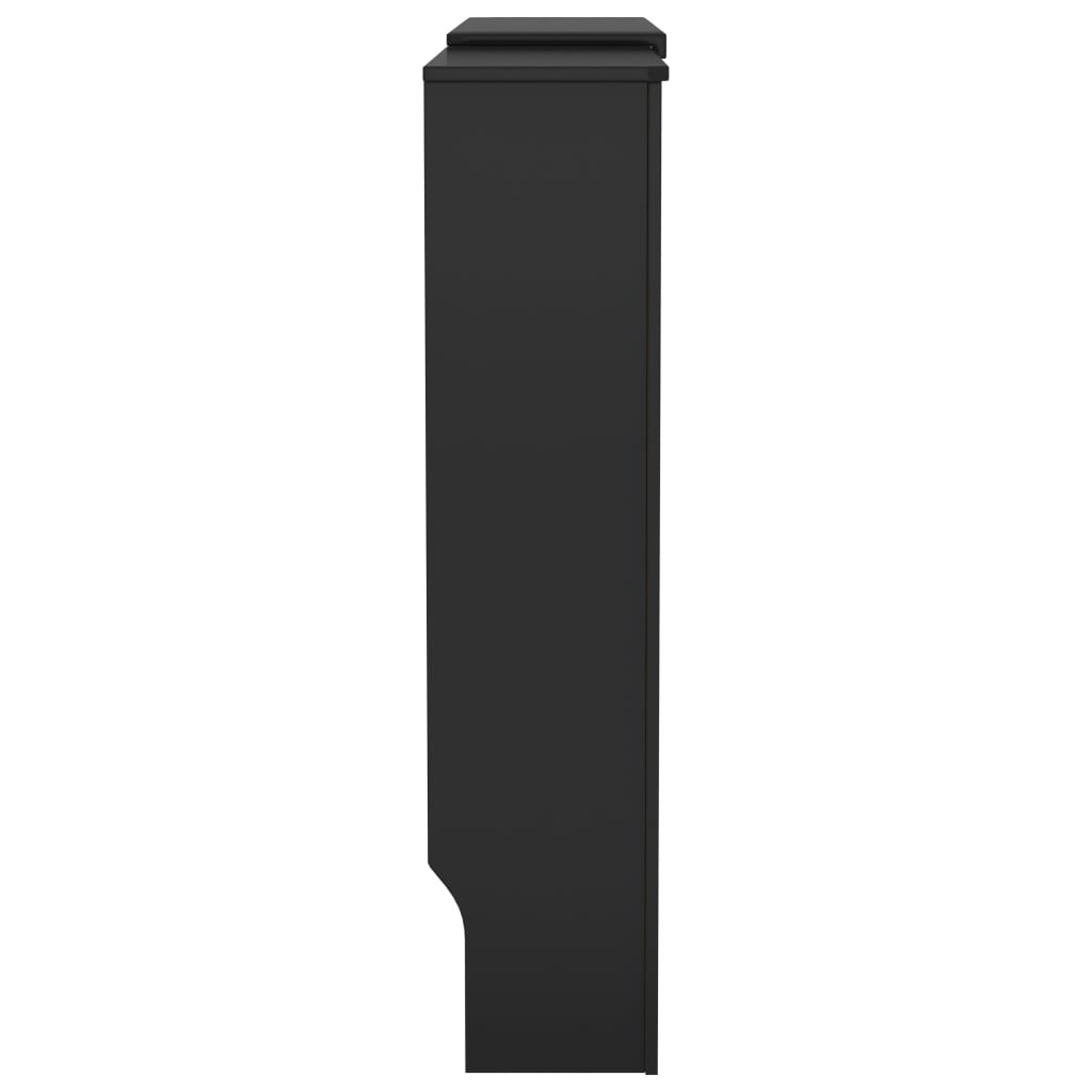 vidaXL Cubierta para radiador MDF negro 205 cm