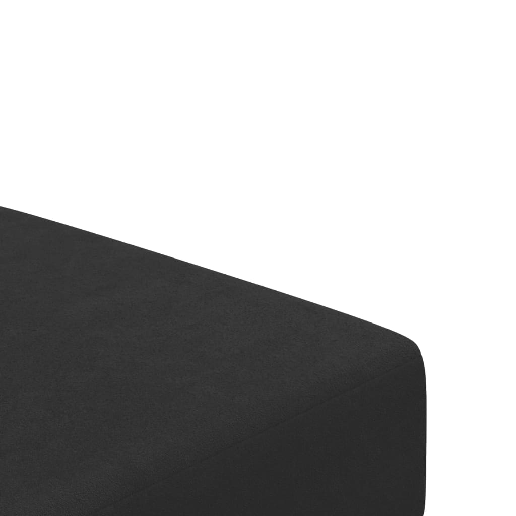 vidaXL Sofá cama de 2 plazas con taburete terciopelo negro