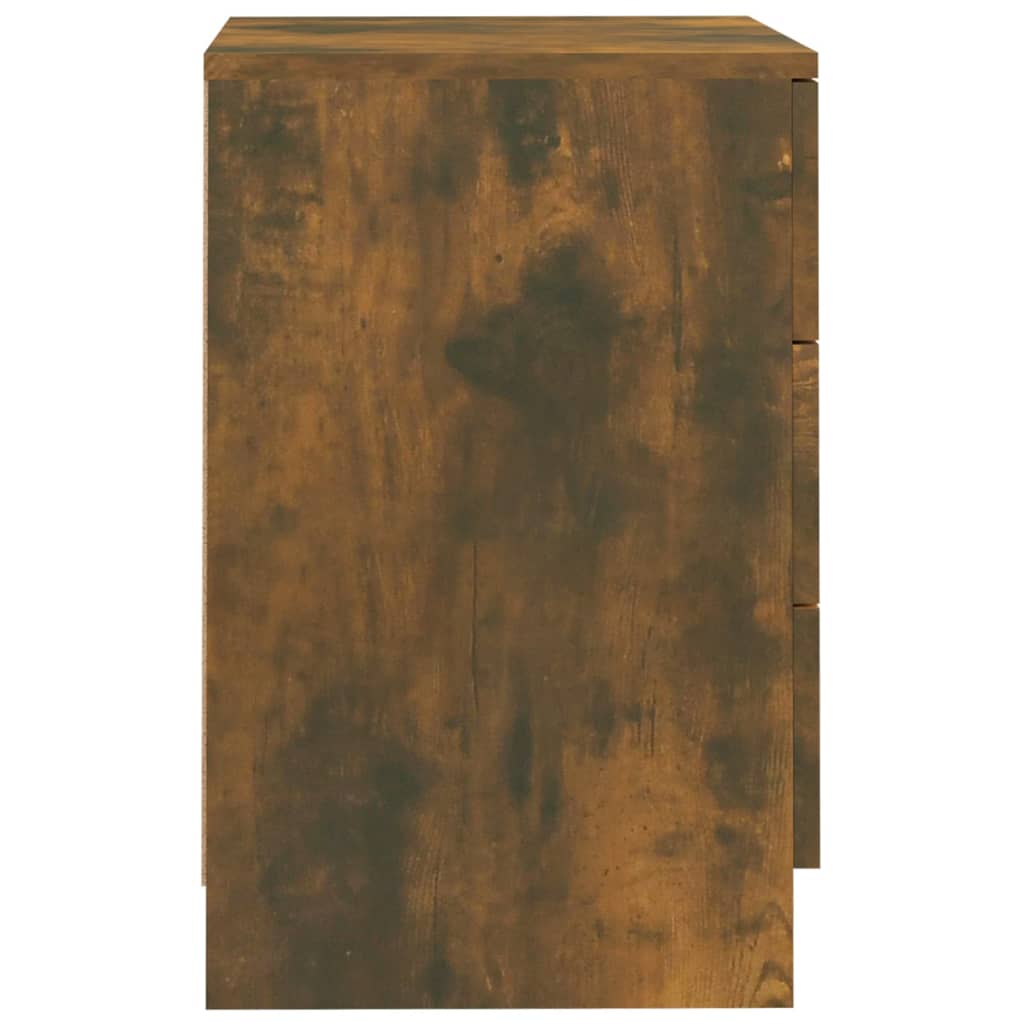 vidaXL Mesita de noche madera contrachapada roble ahumado 38x35x56 cm