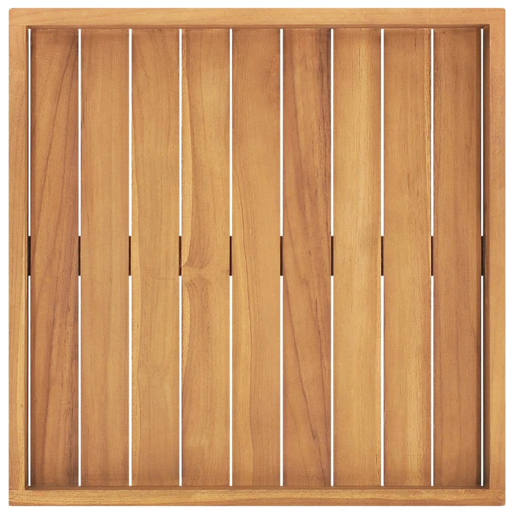 vidaXL Bandeja de madera de teca maciza 50x50 cm