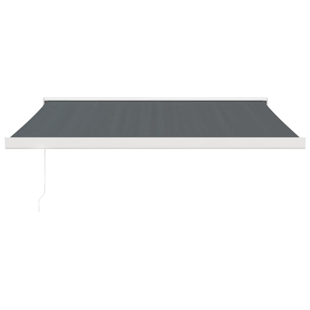vidaXL Toldo retráctil aluminio y tela gris antracita 3,5x2,5 m